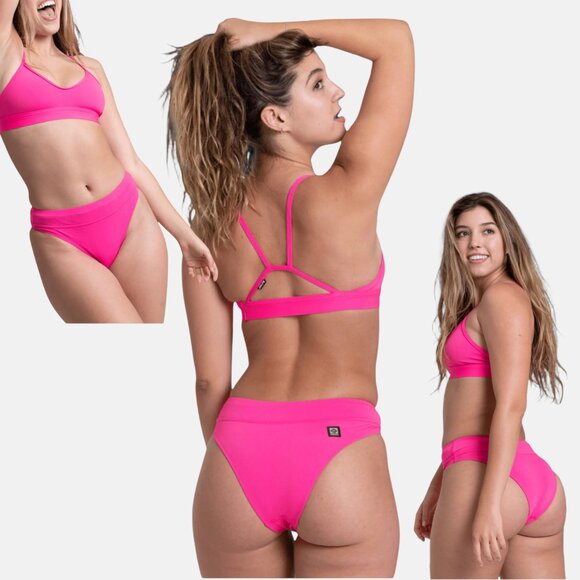 Jolyn Zoe Bikini Bottom - Hot Pink - Size Large - Picture 7 of 7